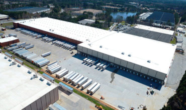 Aerial view of ABW3000 warehouse with expansion